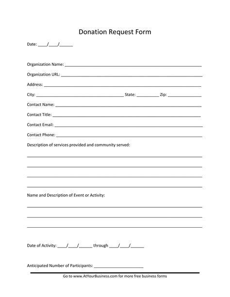 ring donation request form